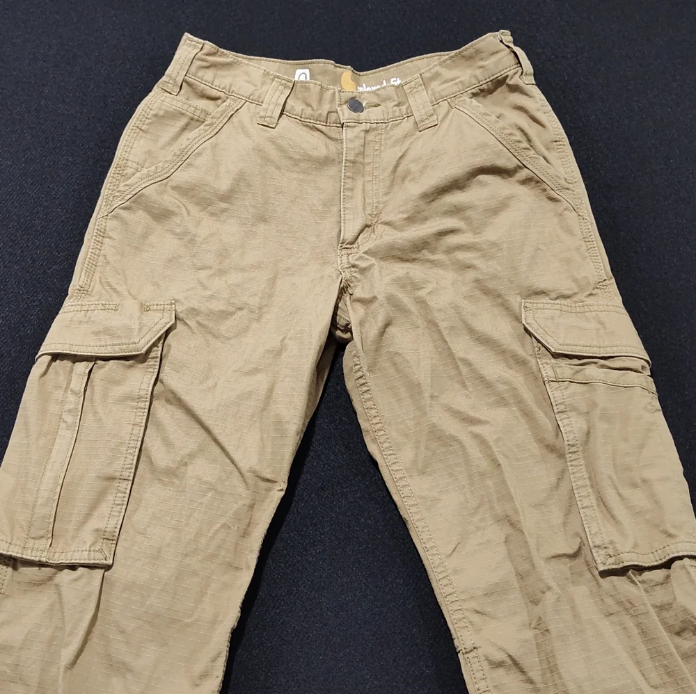 Carhartt Men's Relaxed Fit Straight Force Tan Cargo Pants, 30x30 - Picture 2 of 13